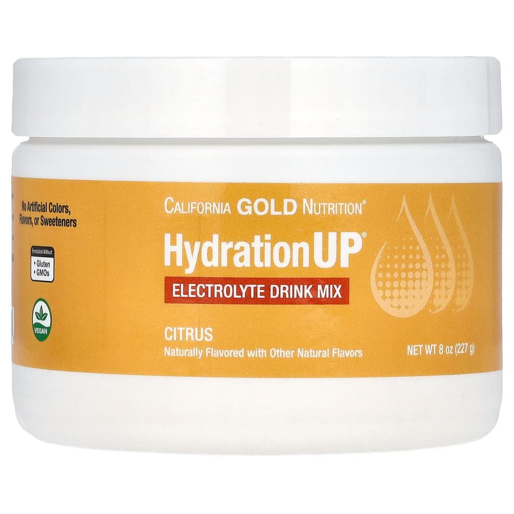 California Gold Nutrition HydrationUP®, Electrolyte Drink Mix, Citrus Flavor, 8 Oz (227 G)