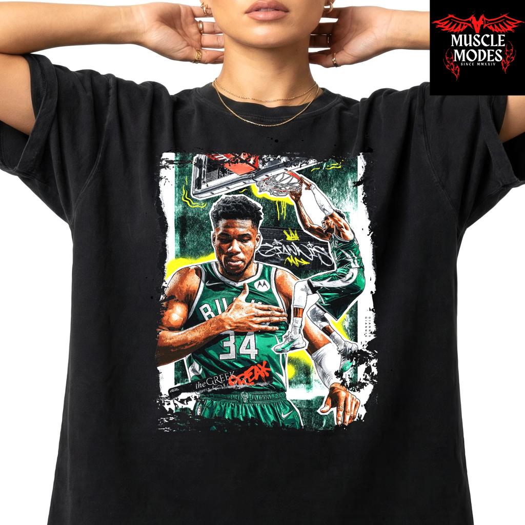 Giannis 'The Greek Freak' Koszulka Sportowa Unisex Premium z Hołdem dla Legend NBA