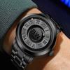 Men Wristwatches Top Brand Luxury Stainless Steel Band Creative Design Unique Men Quartz Watches