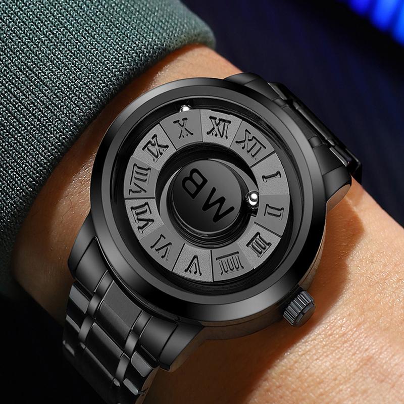 Men Wristwatches Top Brand Luxury Stainless Steel Band Creative Design Unique Men Quartz Watches