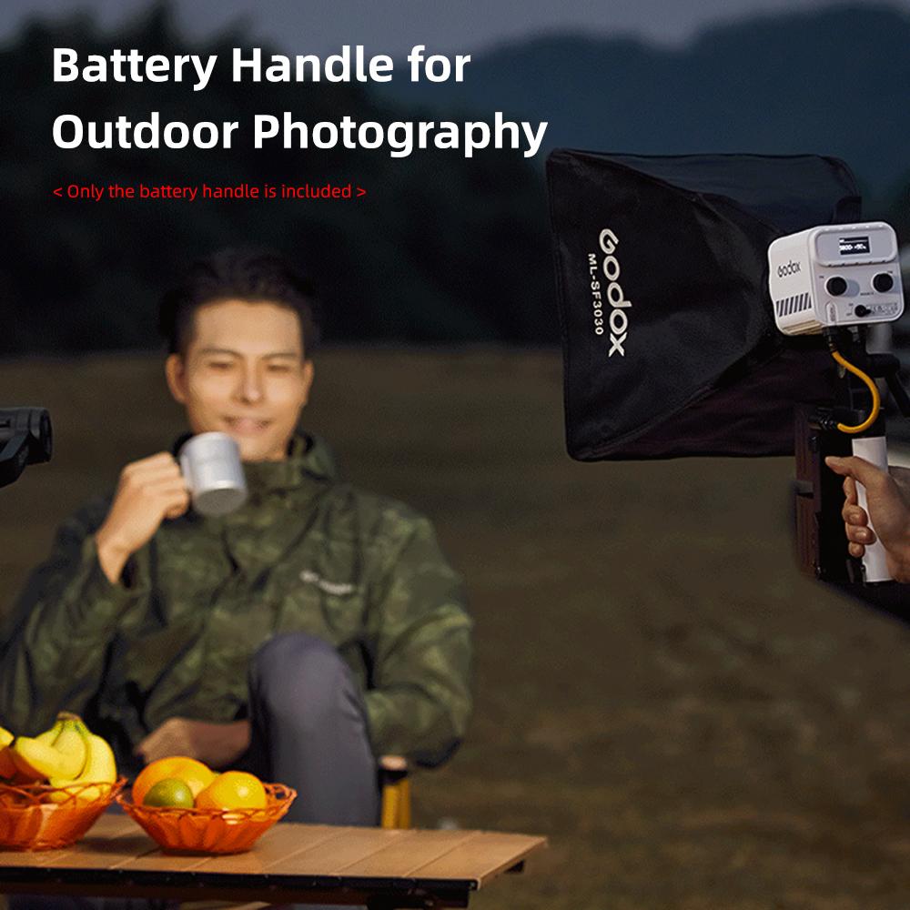Godox AK-B02 Battery Handle Handheld V Lock V-Mount Battery Bracket for Godox ML60II Bi Video Light