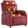 Massage Chair Burgundy Artificial Leather