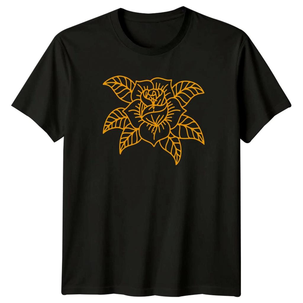 Golden Rose Blooms Womens T-Shirt Floral Gift For Her