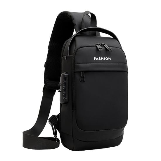 Anti-theft Crossbody Bag Shoulder Backpack with USB Charging Port Waterproof Sports Sling with Lock for Men And Women Travel Camping Daily Use