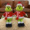 Retractable Long Leg Elf Green Christmas Plush Toy Soft Stuffed Animal Doll with Holiday Gift for Friends Home Fireplace Mantel Decor Seasonal