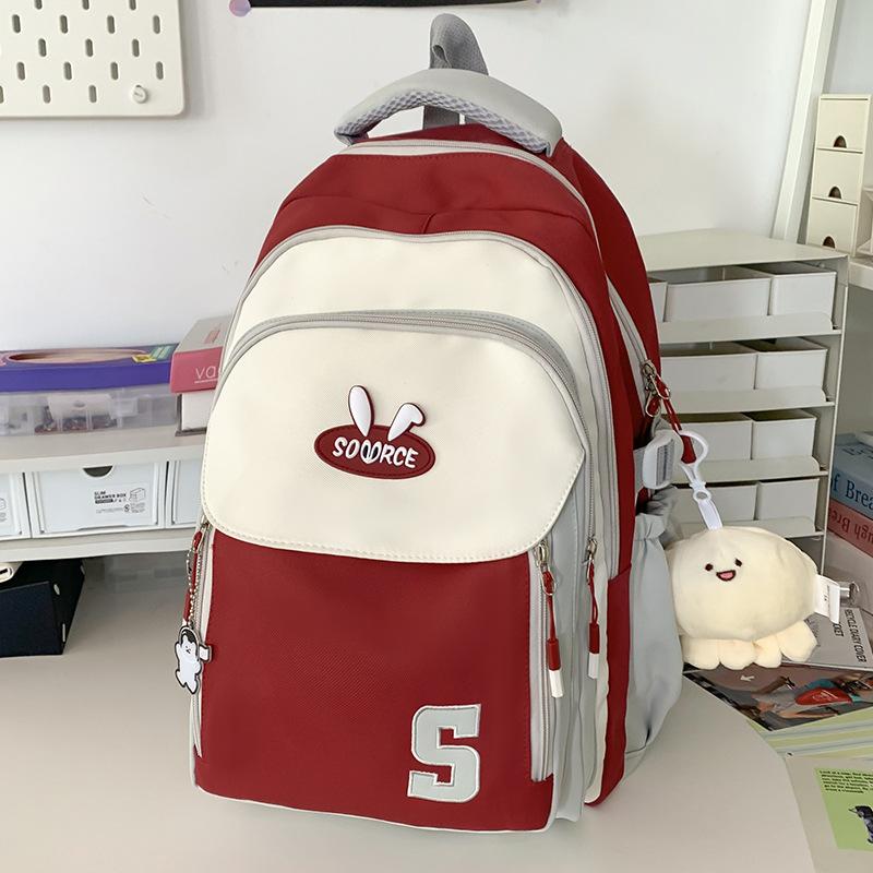 Children's schoolbags, elementary school students, girls, junior high school students, high school students, high-value contrasting colors