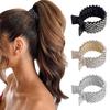 Sparkly Rhinestone Decorative Hair Grab Clips Non Slip Ponytail Holders for Ladies Holiday Gift Daily Wear Use
