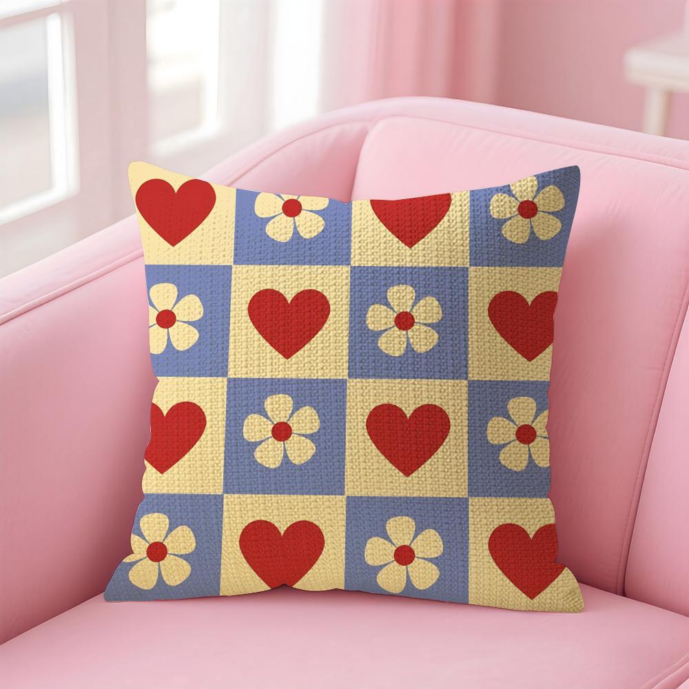 Gift for Lover Cushion Cover Comfort Sofa Bed Silky Elegant Invisible Zipper Decorative Holiday Gifts