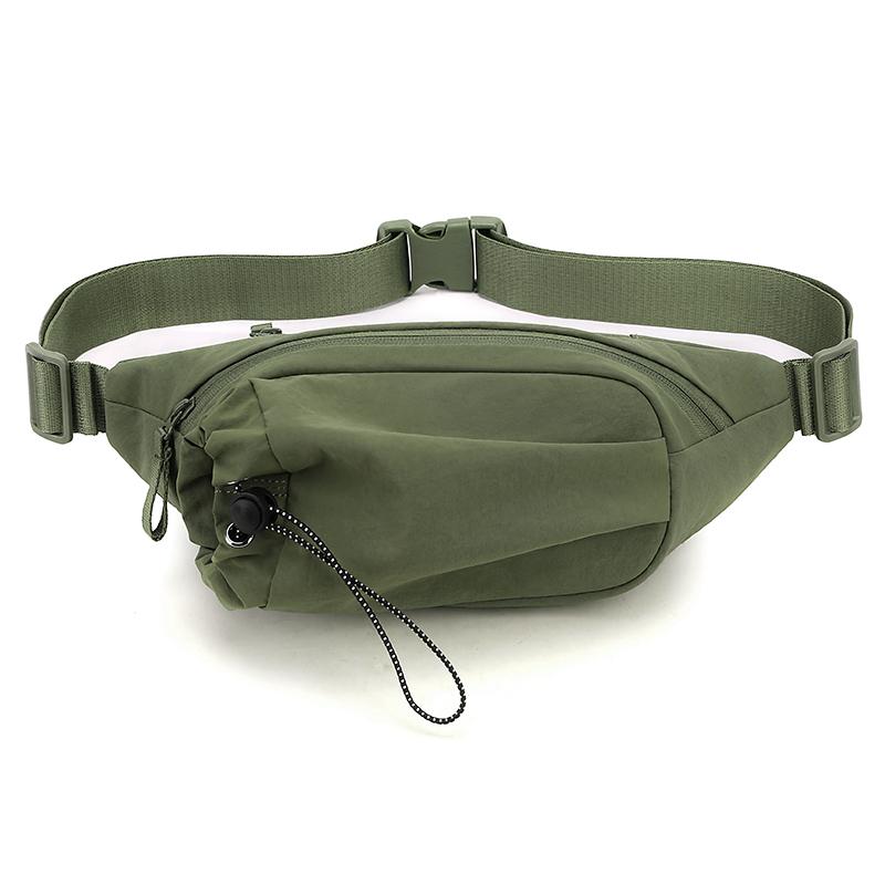 Men's Outdoor Waist Bag Water Kettle Bag Solid Color Mobile Phone Bag Chest Bag Crossbody Bag
