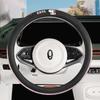 Bingo Plus Special Leather Car Steering Wheel Cover, Universal for All Seasons, Non-Slip, Ultra-Thin Bingo Cotton and Linen Steering Wheel Cover