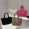 Fashion Casual Down Cotton Padded Shoulder Bags Large Capacity Lightweight Puffy Handbags Underarm Bags for Women Girls