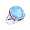 Natural Republic Larimar Gemstone 925 Solid Sterling Silver Gift Ring S.9 P7V38