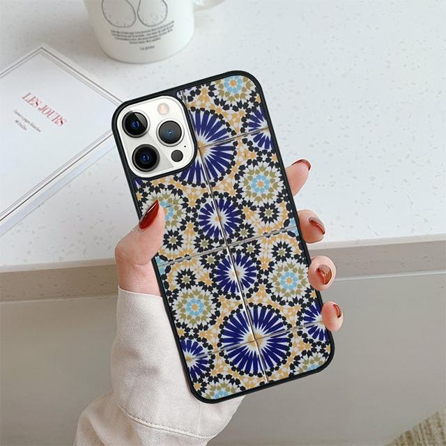 Moroccan Tiles Pattern Phone Case For iPhone 17 Air 14 15 16 13 12 Cover For Apple Pro Max Plus Coque