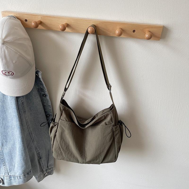 Simple Cloth Bag Bag Women'S Large-Capacity Trendy Brand Casual Messenger Bag Versatile Student Class Shoulder Tote Bag