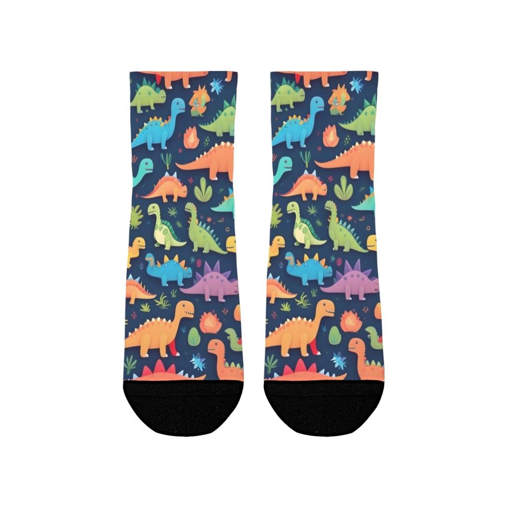Harajuku Cute Dinosaur Cartoon Socks Novel Funny Happy Compression Socks Unisex Soft Skin-friendly Comfortable Fashion Socks