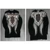STREETRICH Y2K Gótico Harajuku Estampa de Retalhos Manga Longa Branca Punk Hip Hop Novo Sexy Camiseta Moda Casual Algodão Puro Tops Largos Unissex