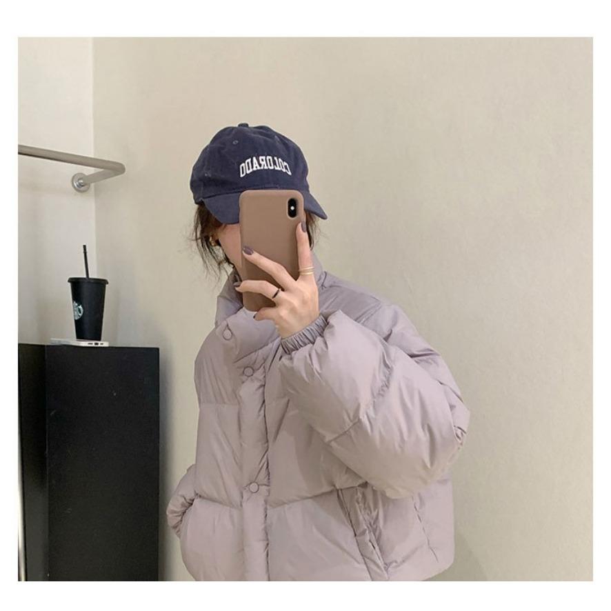 Winter Thick Stand Collar Bread Clothes Down Cotton Coat Women Loose Jacket