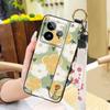 Wristband Anti-knock Phone Case For Realme GT7 Pro Kickstand Fashion Design Back Cover Phone Holder Waterproof Flower