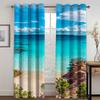 Shoreline Highway Blue Sky White Clouds Scenic Curtains 2 Panel Free Shipping Modern Living Room Bedroom Home Decor Curtains