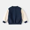 Boys Baseball Jacket Knitted Cardigan Spring and Autumn New Autumn Children's Clothing Baby Children's Autumn Clothing