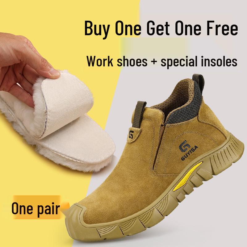 Men's Work Safety Shoes, Anti-smash, Puncture & Heat Resistant, Fireproof Welders' Footwear