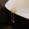 New Luxury Elegent Pearl Magnet  Ear Clip Cuff Earrings for Women Linked Metal Magnet Clip Earrings Without Piercing Gifts