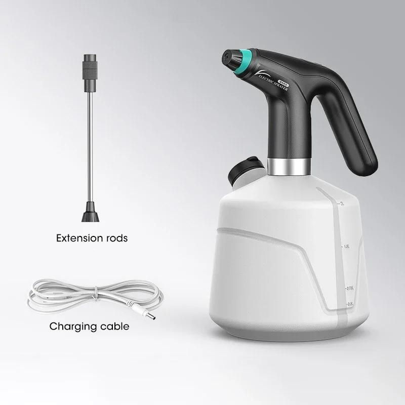 

Автоматический распылитель для полива Fogger 2000 мл USB Электрический дезинфицирующий распылитель, Ручной поливочный автомат Бутылка для распыления растений, Садовые инструменты для растений чёрный