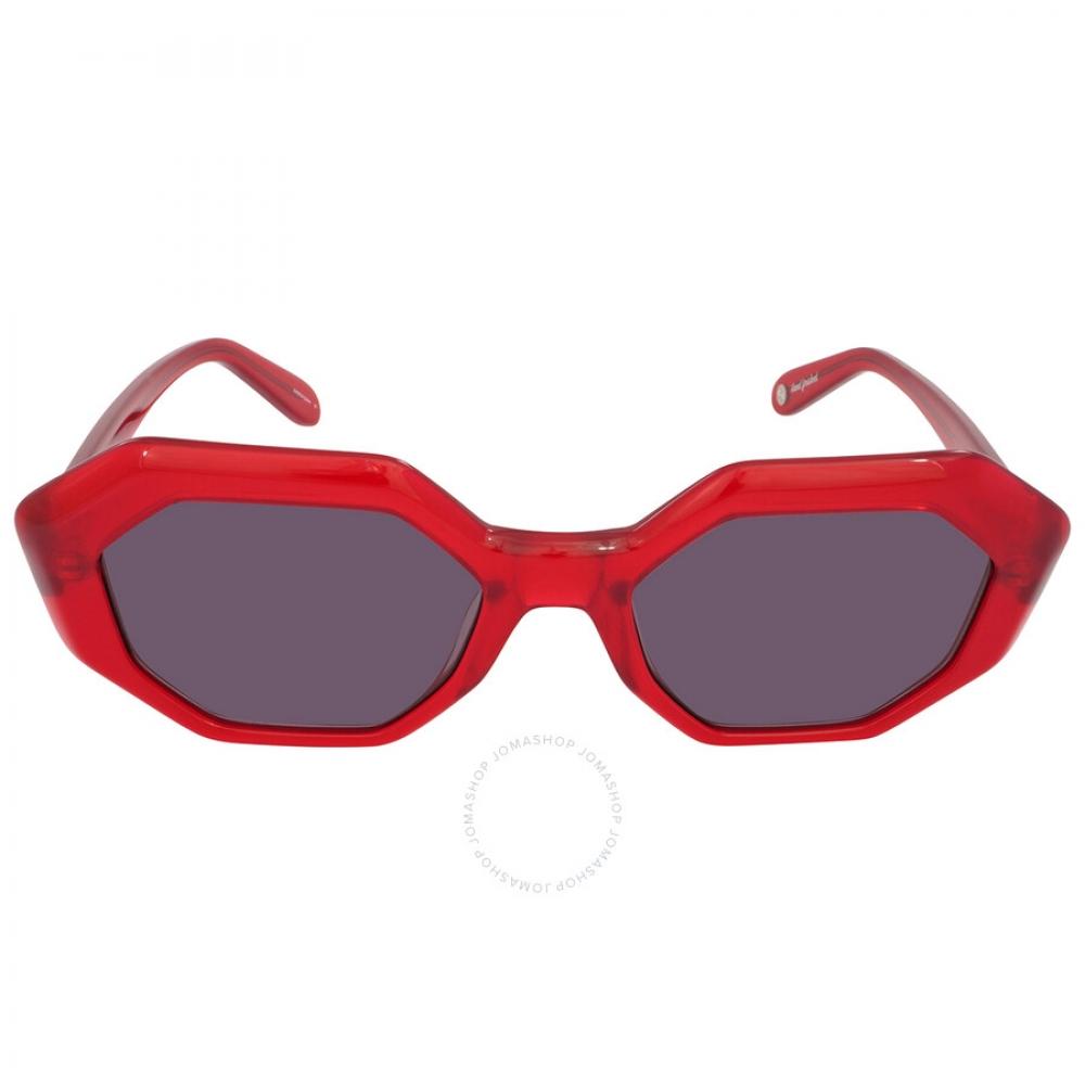 

Garrett Leight Jaqueline Semi Flat Purple Geometric Ladies Sunglasses 2063 CHE SFPU 50