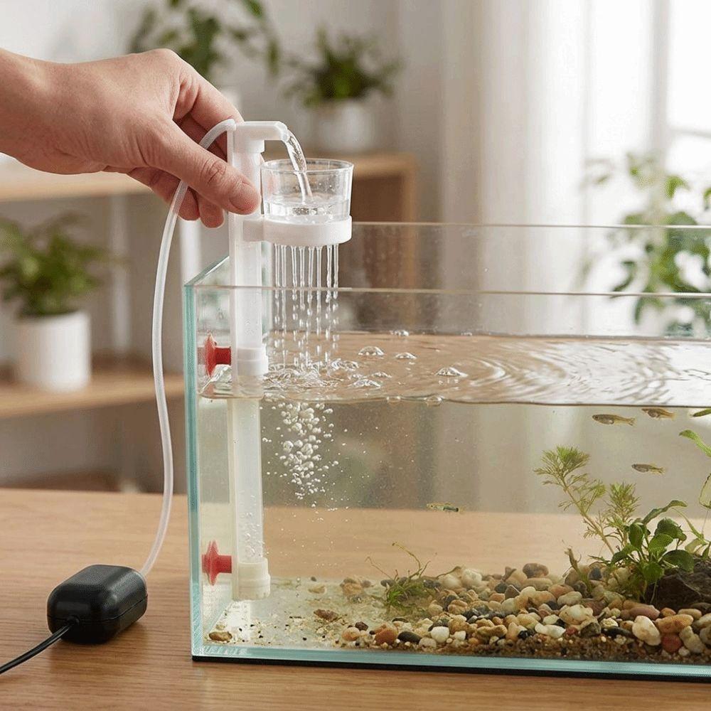 Powerful Suction Fish Waste Collector Detachable Aquarium Bottom Poop Cleaner Fish Tank