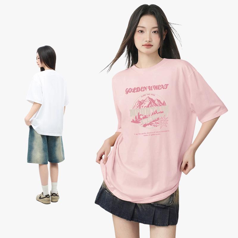 

2024 Trendy Women s Loose Short Sleeve T-shirt - Stylish American Streetwear L (60-70kg)