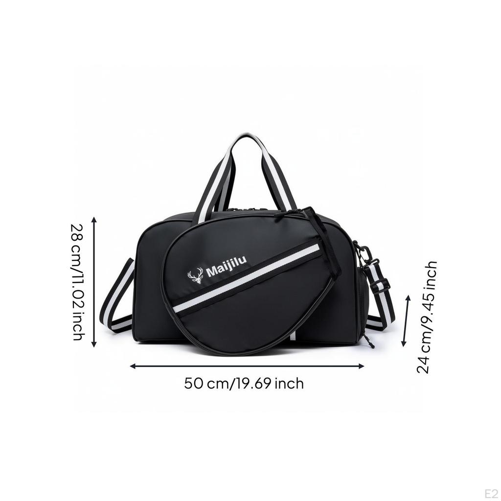 EasytoClean Racket Bag | Structured, Sports Duffel with Shoulder Strap, for Training