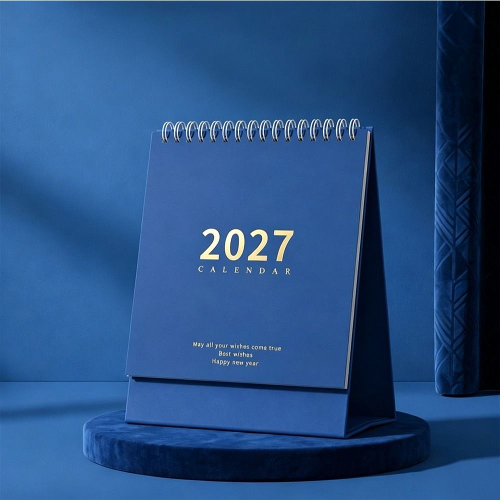 Morandi Color Standing Table Calendar Decorative Display Academic Planner Office Supply