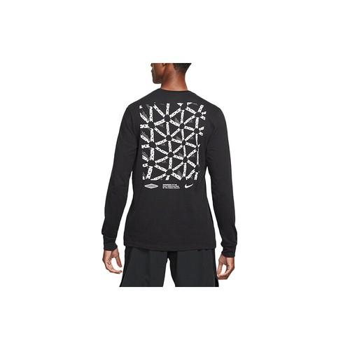 Nike Dri-Fit Letter Logo Print Long Sleeve Crew Neck T-Shirt