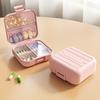 Portable Mini Medicine Box, Double Sealed Medicine Pill Storage Box, Seven Days a Week Snap-on Compartment Medicine Box