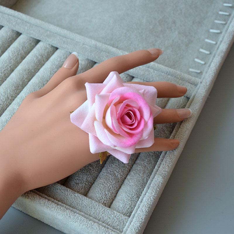 Barrette latérale rose rouge vintage pour spectacles de danse