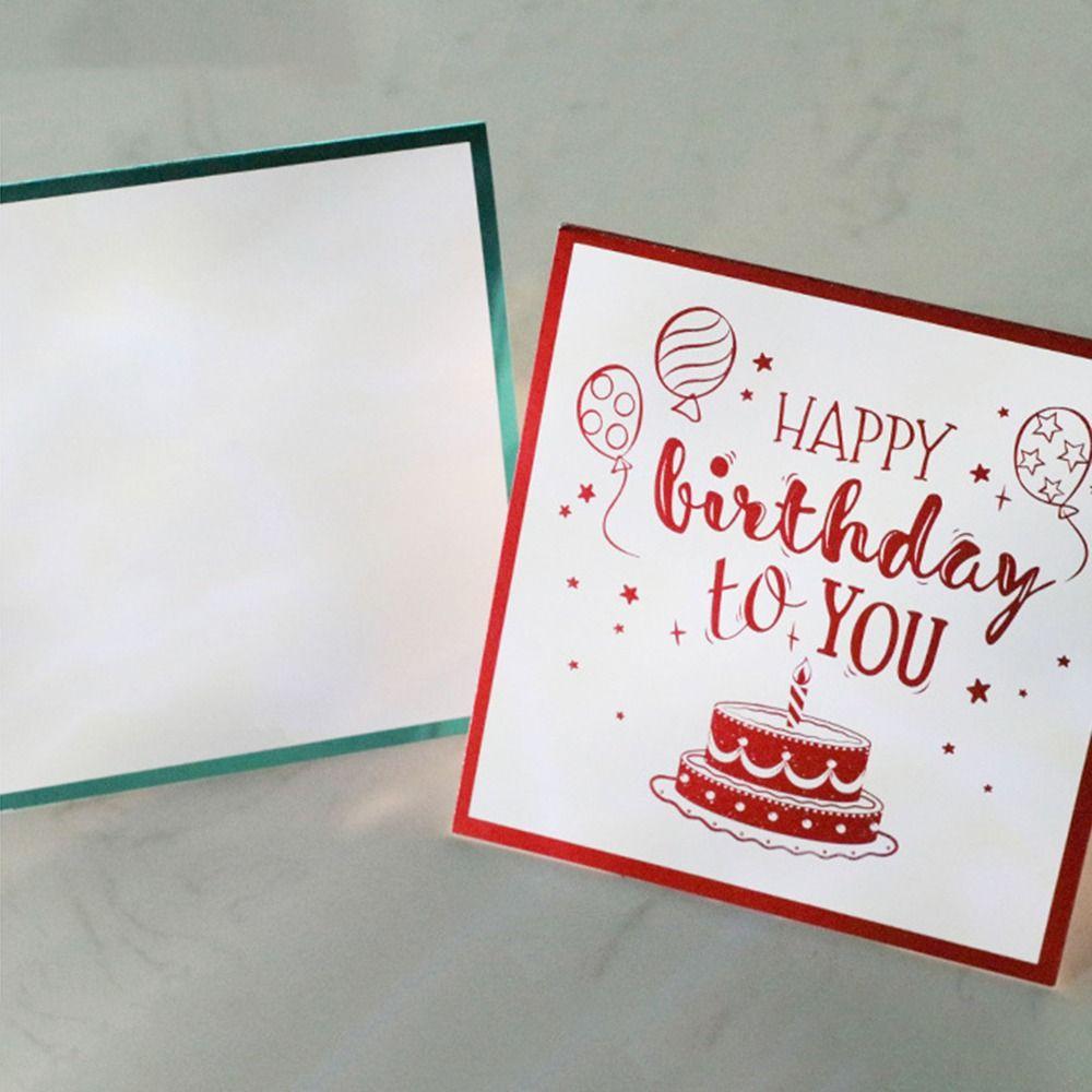 Hollow Paper Carving Happy Birthday Card Luxurious Foil Stamping Cards  Birthday Party Supplies
