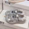 Girls' ballet-style athletic sandals, children's single-sole casual shoes, new summer collection, Mary Jane princess shoes for girls