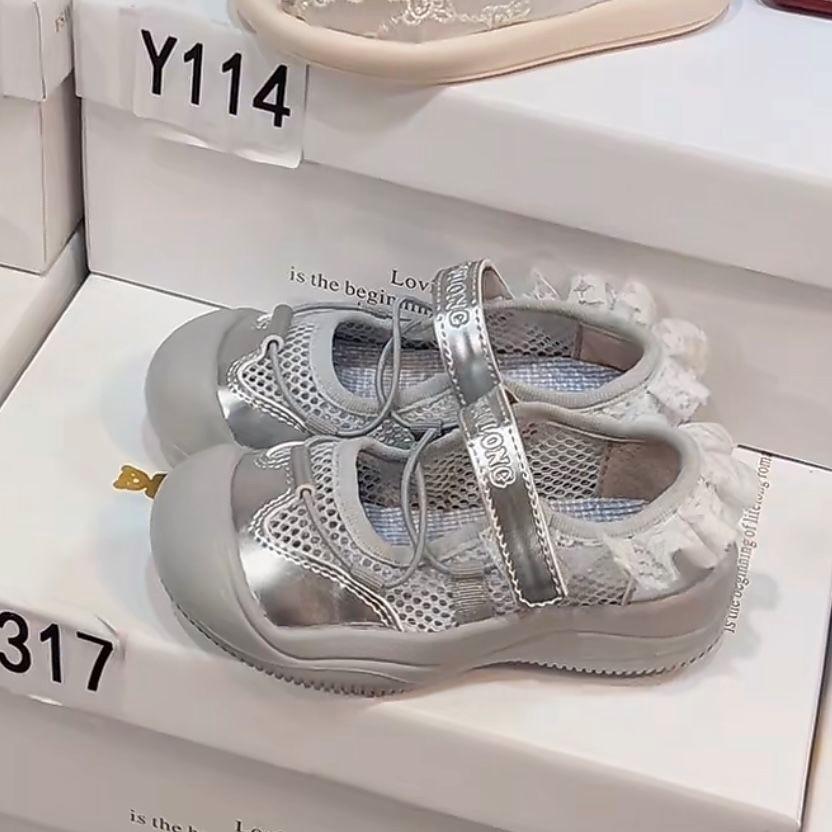 Girls' ballet-style athletic sandals, children's single-sole casual shoes, new summer collection, Mary Jane princess shoes for girls