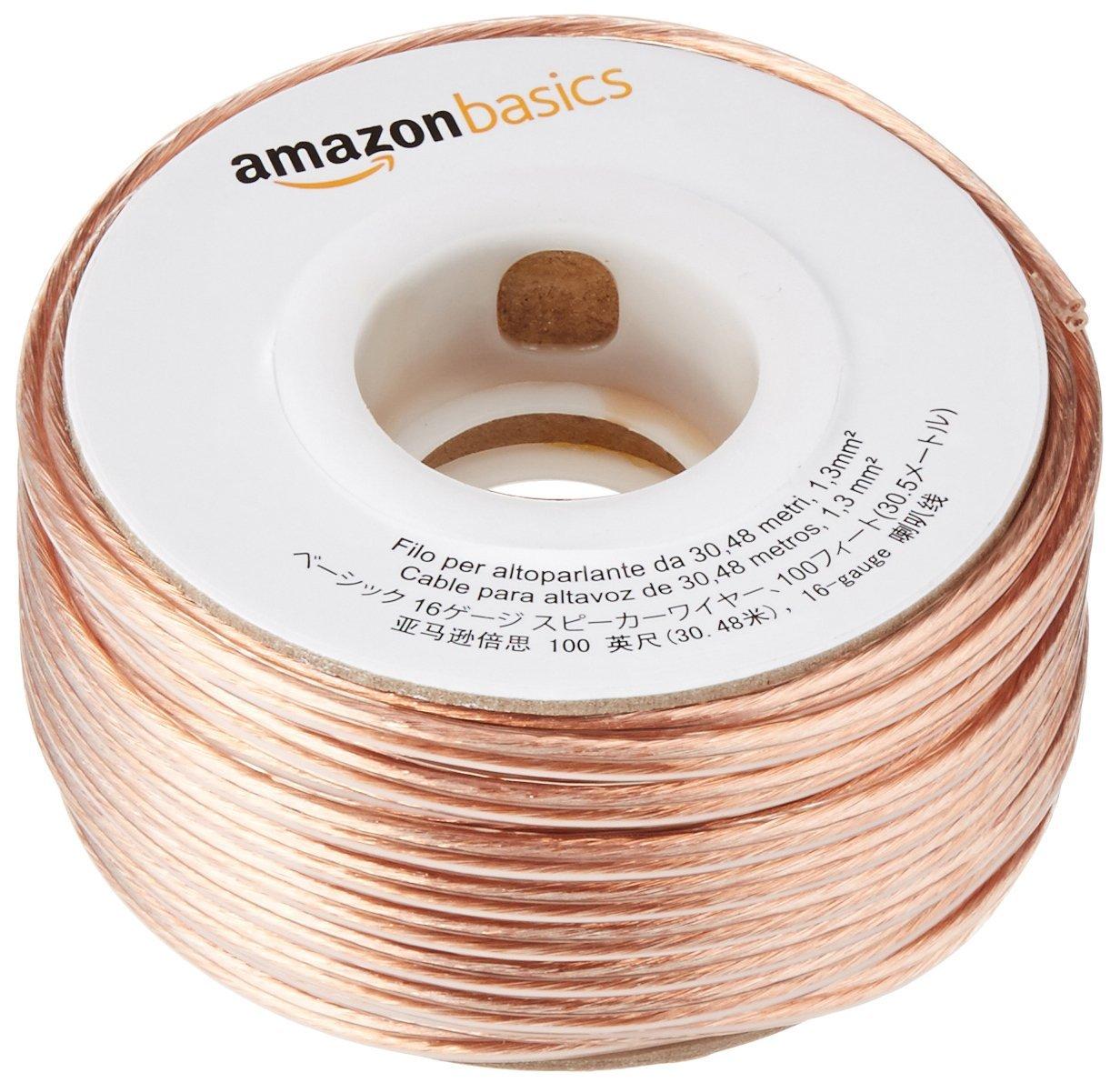 

Amazon Basics Speaker Cable, 16 Gauge, 30 Meters