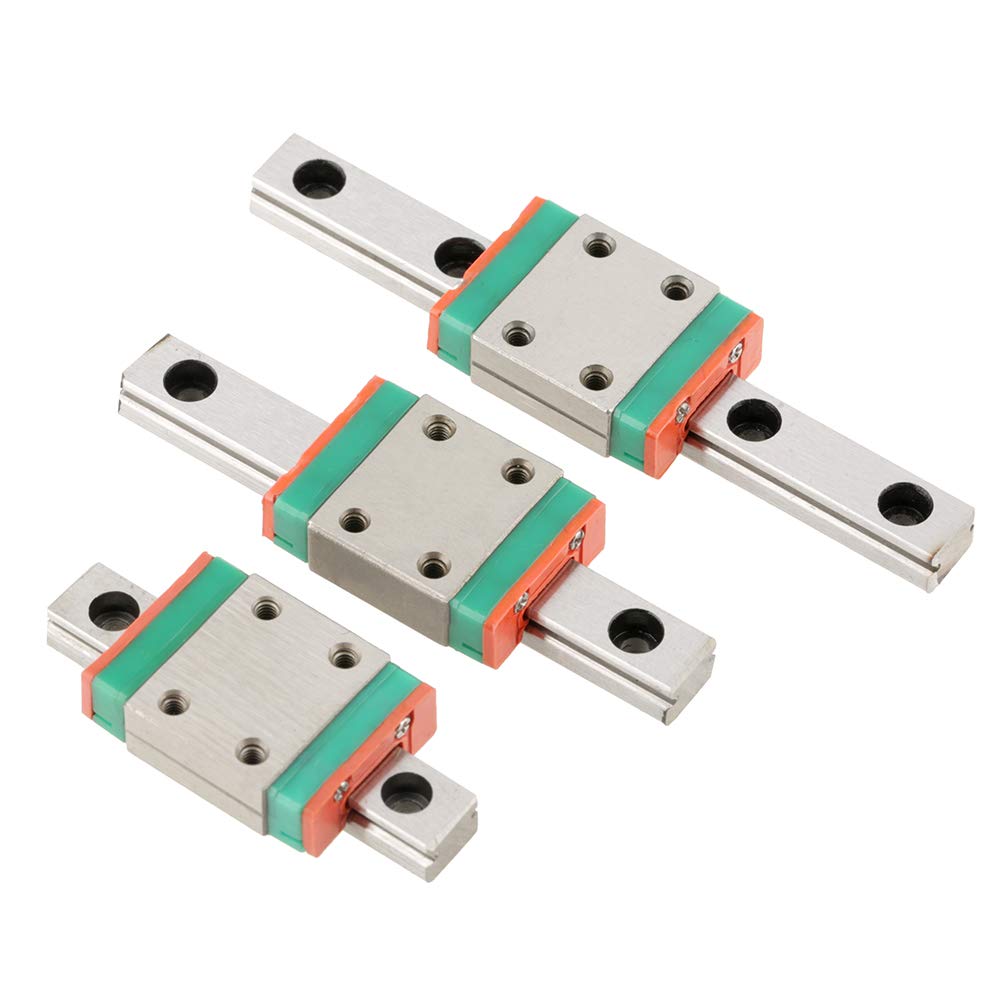 Linear Motion Guides, LML7B Miniature Linear Rail Guide 7mm Width + Slide Block for 3D Printer and CNC Machine (70mm)