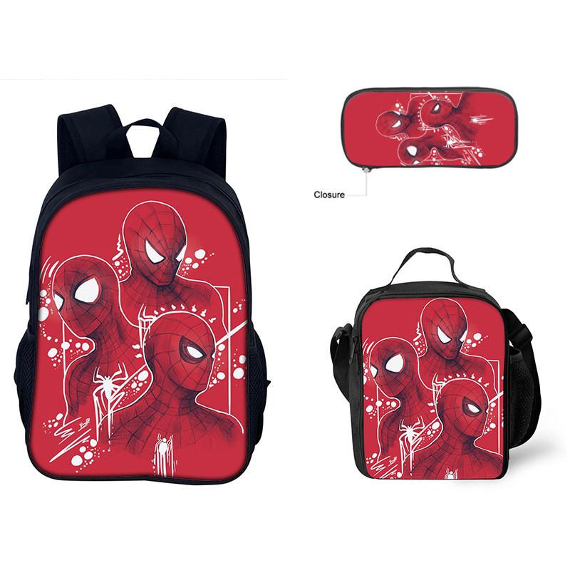 Spiderman Rucksack-Set Mit Oxford-Stoff Schultasche Und Federmäppchen Für Kinder