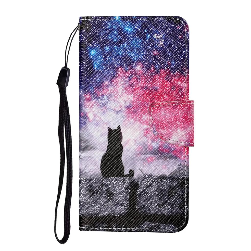 Leather Flip Phone Case For Samsung Galaxy A12 A22 A22S A32 A34 A52 A52S A54 5G Cat Butterfly Painted Wallet Card Holder Cover