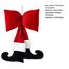 Yousheng Black Boot Velvet Bow Christmas Ornaments Festive Wall Hanging Decoration for Tree Soft Plush Holiday Accents