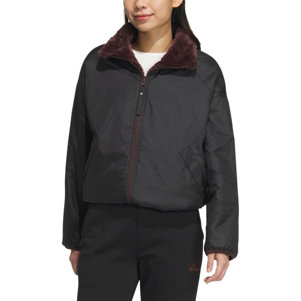 Adidas MODERN REVERSIBLE FUR Jackets & Coats Women's Dark Gray Brown JX6837