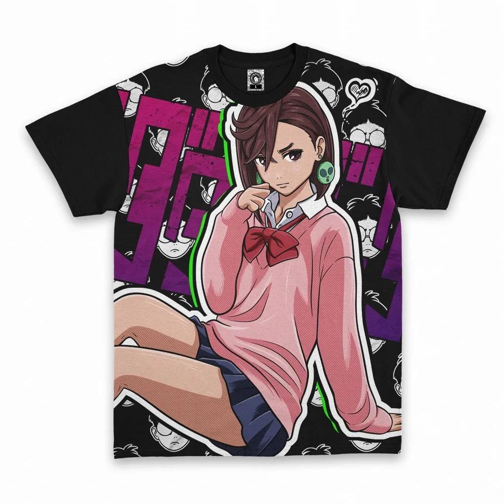 3D Print T-shirt Anime Manga Men's Women's Round Neck Short Sleeve T-shirt Fashion Harajuku Kids Tops Oversized Men's Clothing