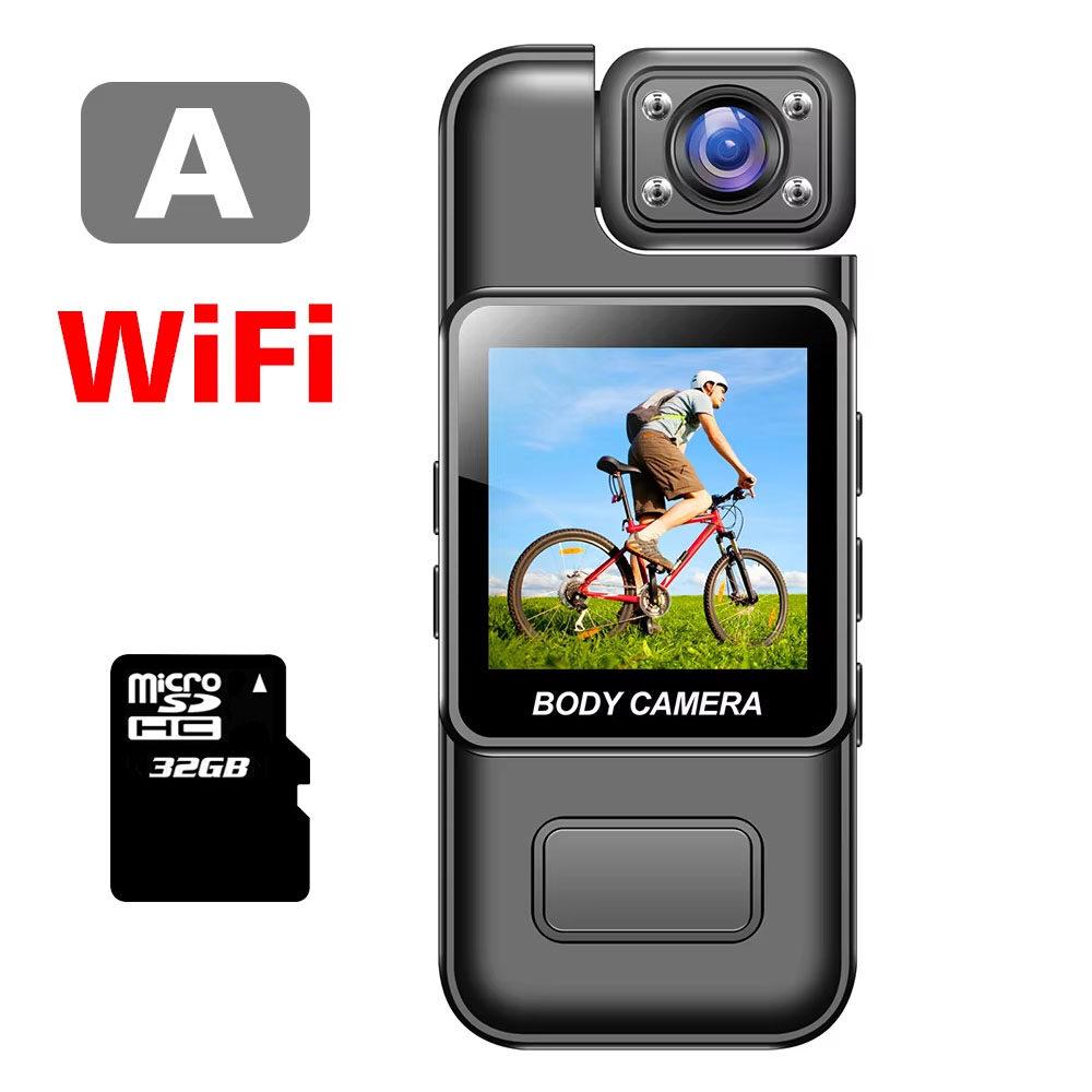 

Міні WiFi камера Ultra HD 4K Цифровий відео Портативний ручний Рекордер для правоохоронних органів Об єктив, що обертається на 180° Зовнішня спортивна камера with 32g tf card