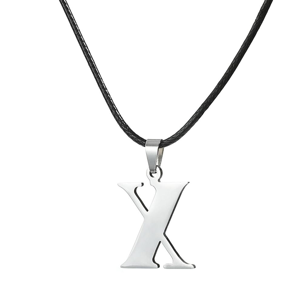 

Новое ожерелье с инициалами от А до Я из нержавеющей стали, 26 английских букв, для мужчин и женщин, персонализированные ювелирные изделия, подарки 50cm