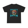 Anxiety Brain Graphic T Shirt Mens Womens Tees Top Retro Unisex Heavy Cotton Tee
