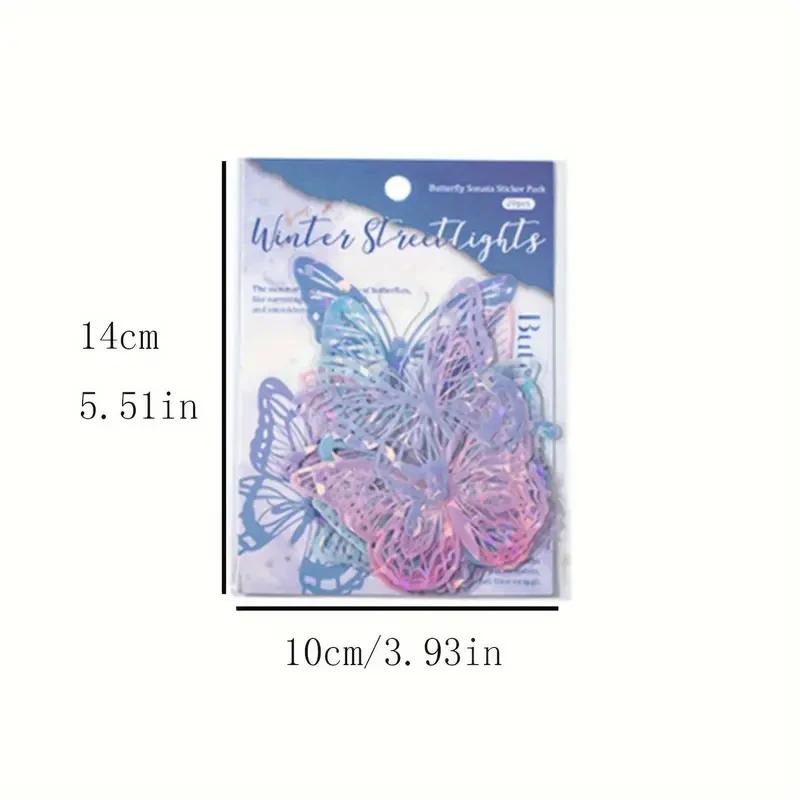 20 Sheets Shell Light Butterfly Hollow Lace Retro Hand Account DIY Material Decorative Junk Journal Supplies Scrapbooking