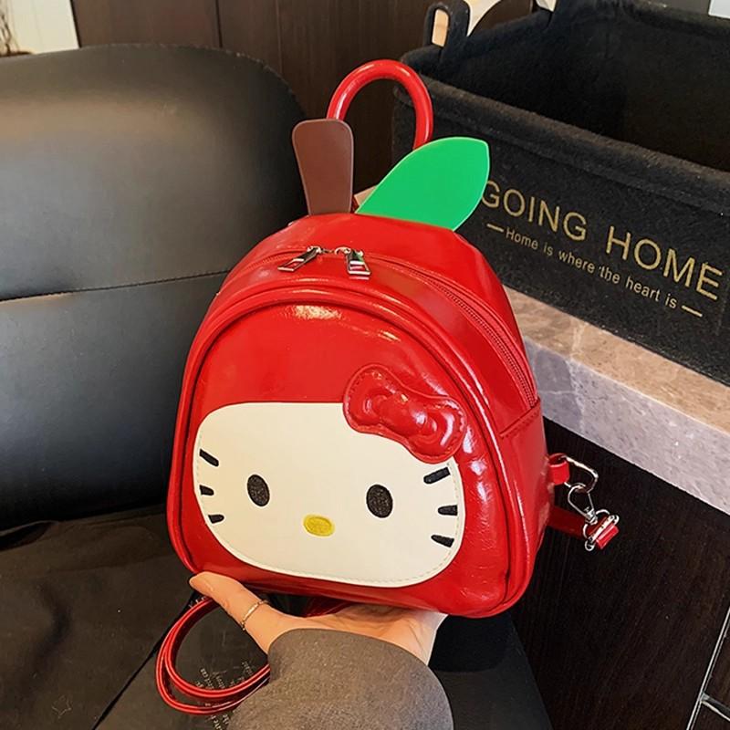 Red Apple Handbag Bag Children'S Creative Children'S Fun Backpack Cute Kitten Girl Foreign Style Dopamine Backpack